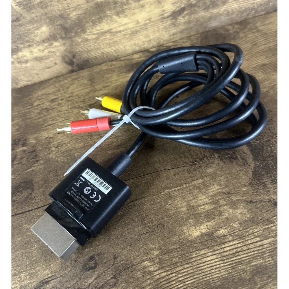 Xbox 360 Composite AV Cable Original Genuine RCA Audio Video Connector OEM Cord